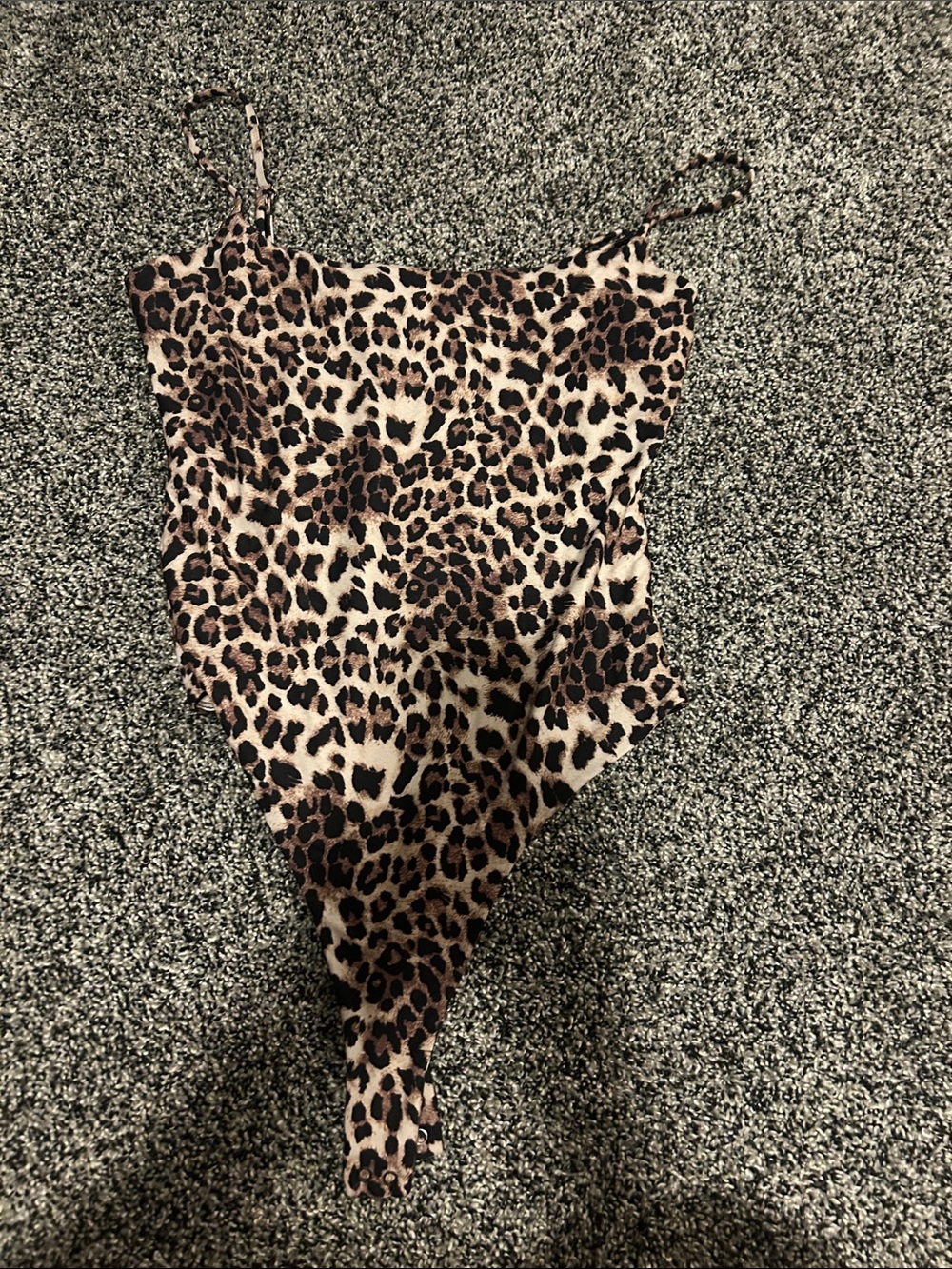 Leopard Print Stretch Bodysuit - Brown